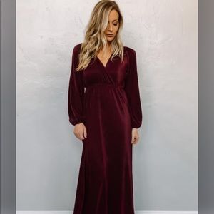 Baltic Born Pleated Mulberry Maxi Dress